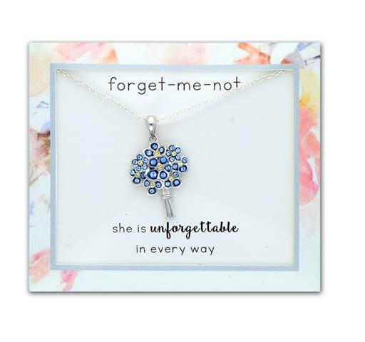 Forget-me-not pendant necklace