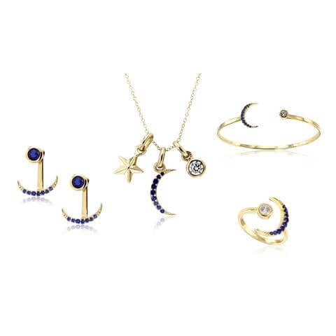 Royi Sal_Sterling silver yellow gold plated Moon _ Star collection. 2