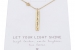 Lets your light shine gold over silver bar necklace