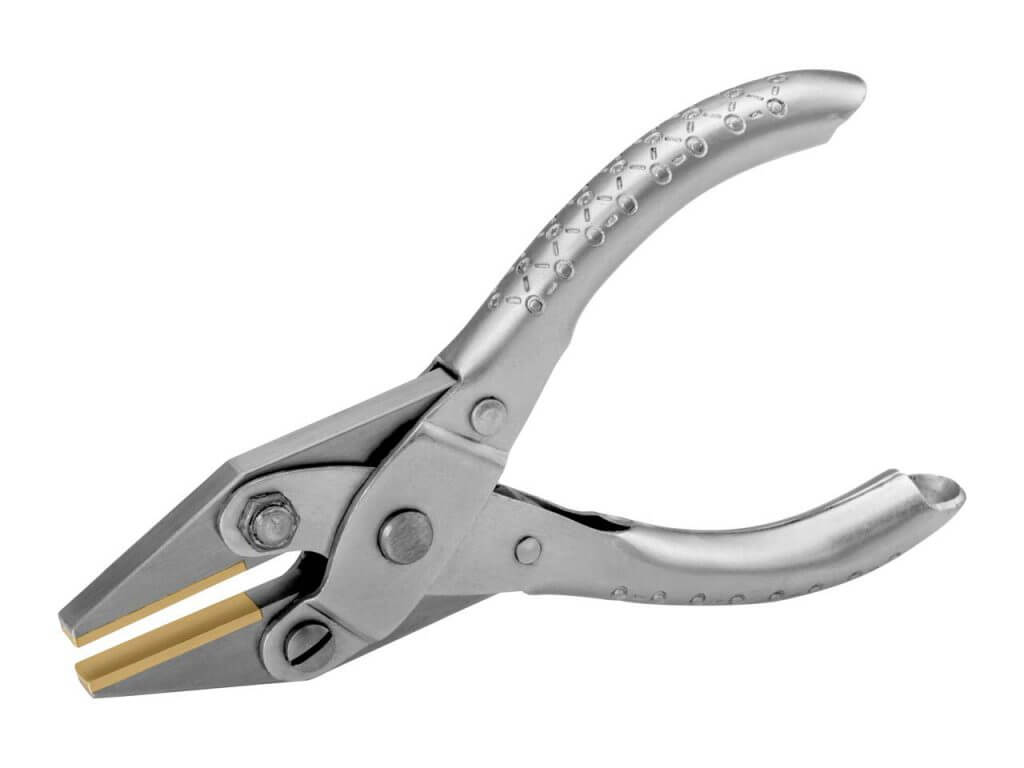 Classic Parallel Action Pliers, Brass Jaw Flat Nose