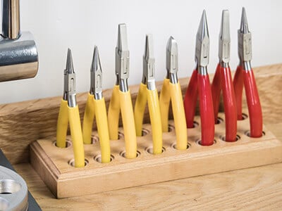 Wooden Plier Holder For 8 Pliers
