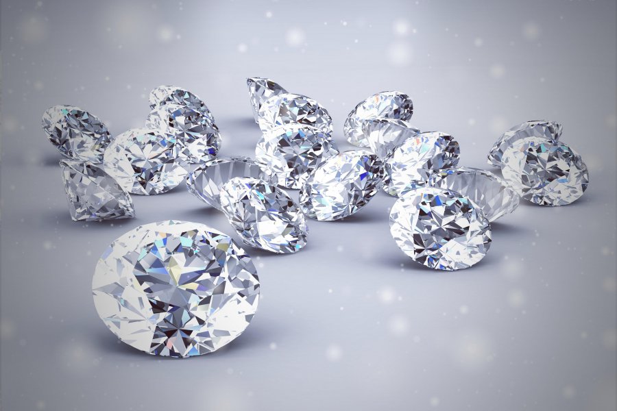 Diamond Jewel ,high Resolution 3D Image, Vintage Style