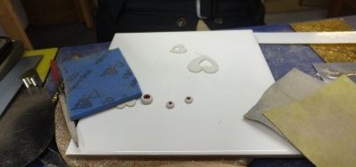 Sanding the pieces