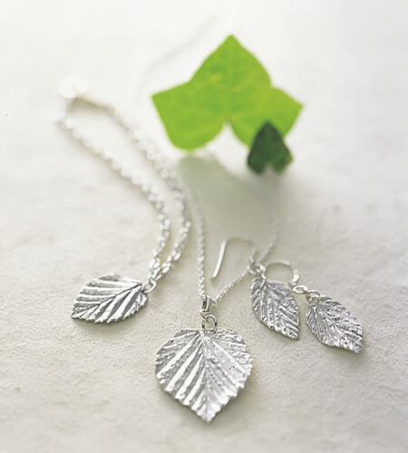 Silver Clay Leaf Pendant