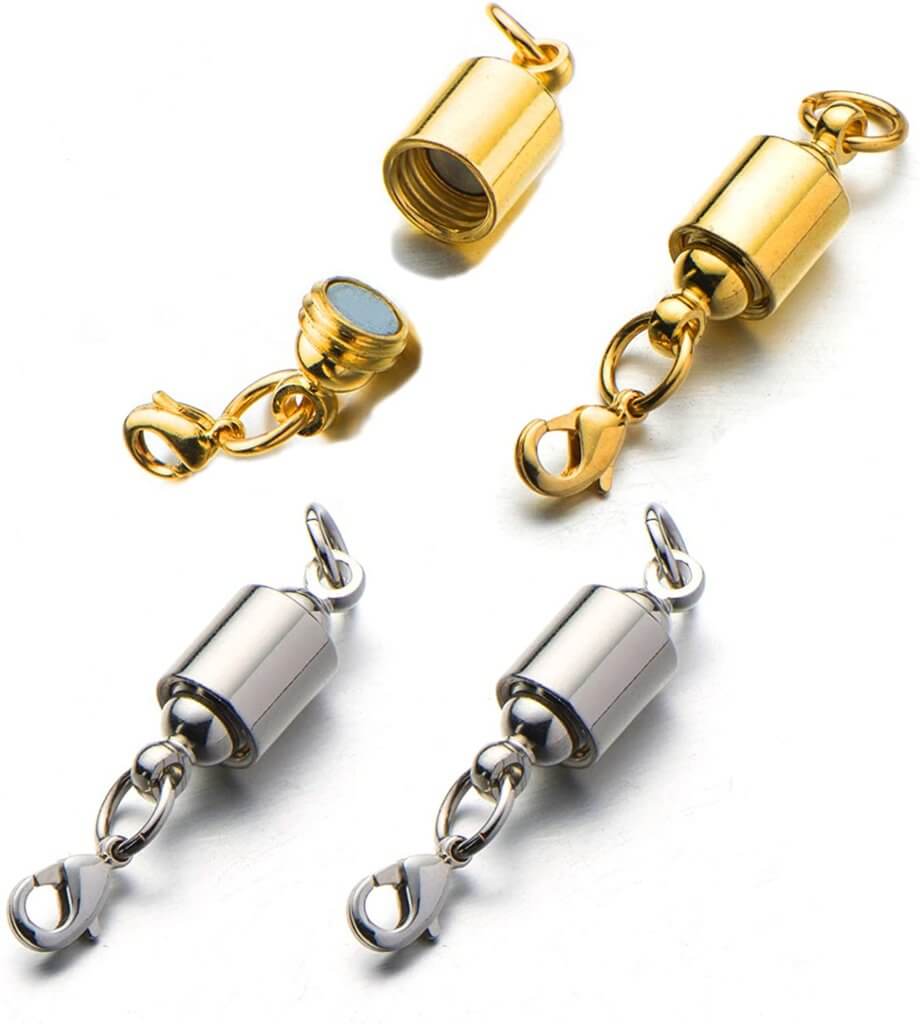 pulseras cierre de mosquetón para collares cierre para joyas SUPVOX 20 cierres de mosquetón fabricación de joyas plata 