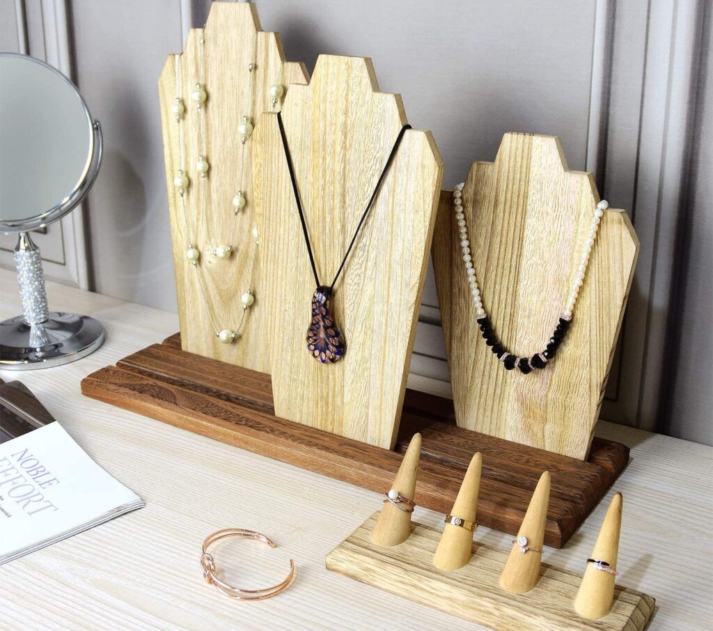 Wooden Jewellery Display Stands