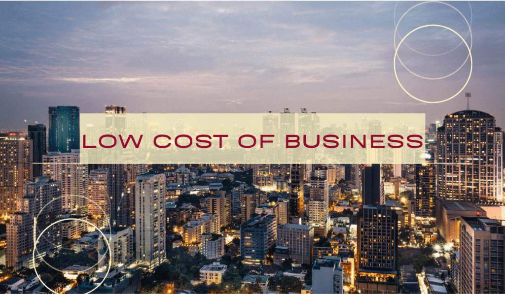 Faible coût de faire des affaires en Thaïlande