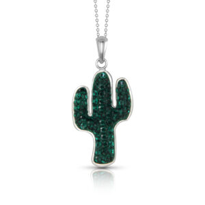 Crystal Pave Cactus Pendant