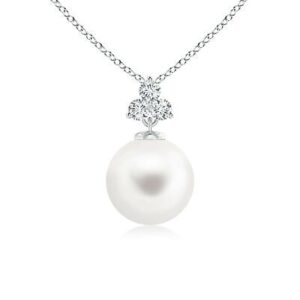 Diamond Trio & Pearl Necklace