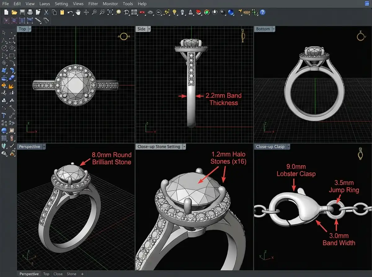 what views make a jewelry model more useful