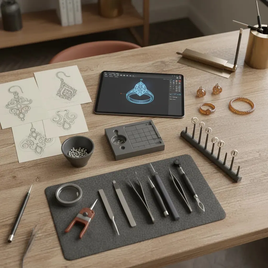 3d jewelry designer salary factors shown through CAD workflow, sketches, prototypes, and production-ready jewelry development