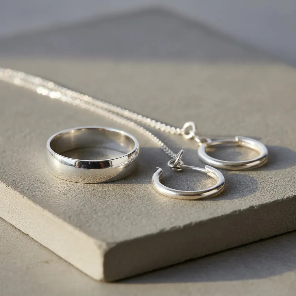 925 sterling silver jewelry showing authentic material quality and subtle tarnish awareness for silver jewelry care