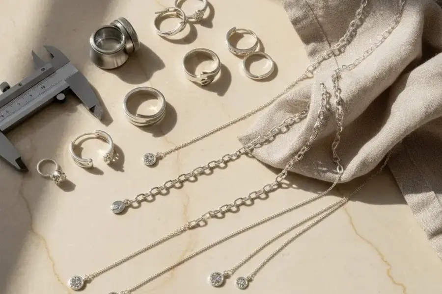 Is 925 sterling silver good premium jewelry flat lay showing sterling silver quality and durability