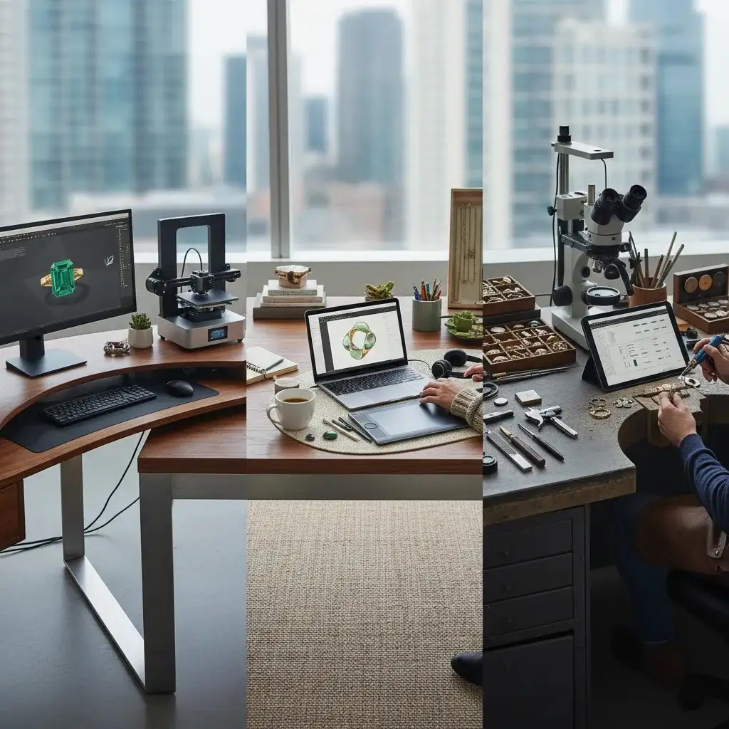 jewelry cad designer salary illustrated through in-house freelance and manufacturer-based design support setups