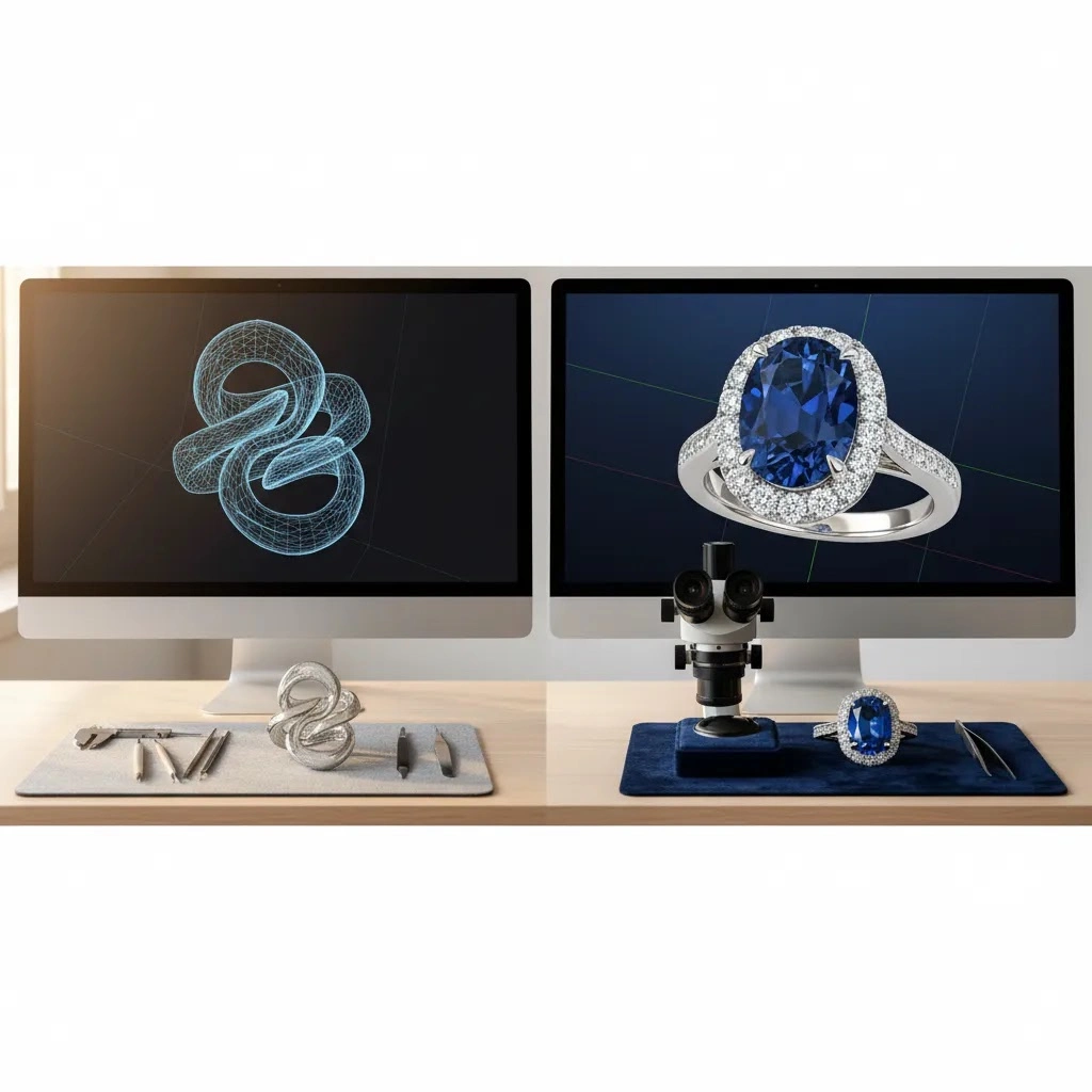 rhino 3d jewelry design course comparison with jewelry-specific CAD for ring modeling and production planning