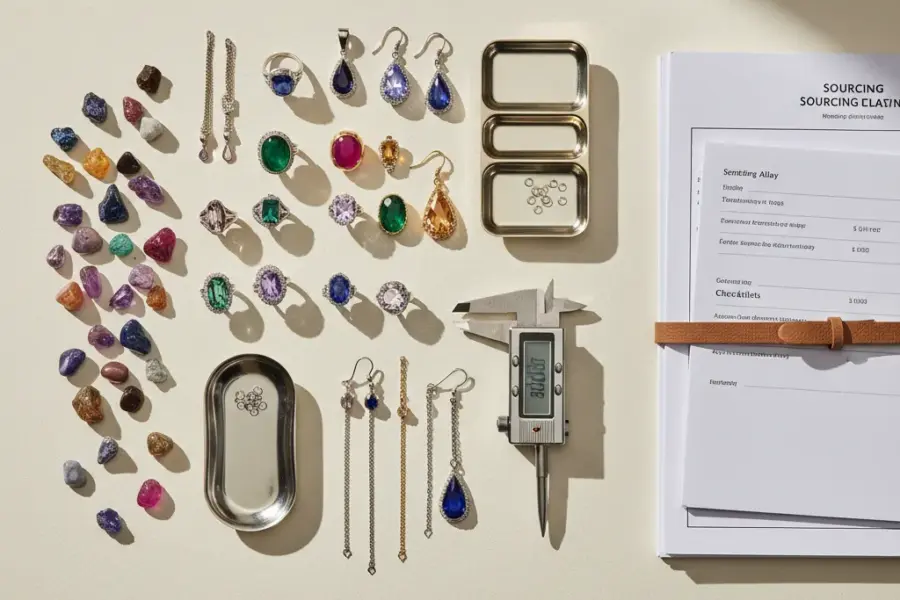 Wholesale gemstone jewelry sourcing guide with curated gemstone jewelry, loose stones, and B2B supplier evaluation tools