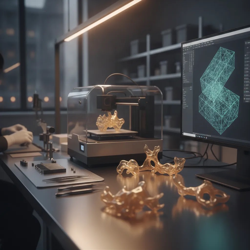 Future custom jewelry manufacturing advanced technologies in prototyping workflow with digital modeling and precision sample development