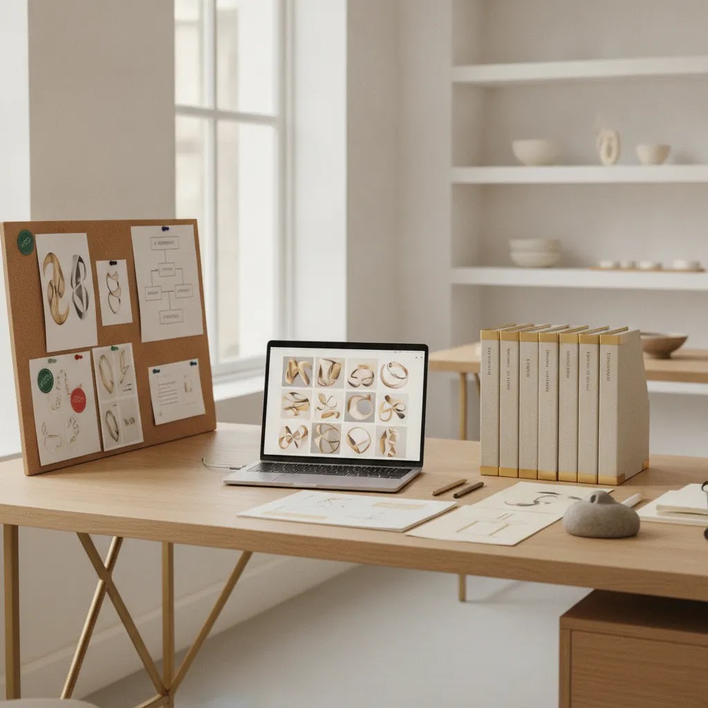Future custom jewelry manufacturing advanced technologies used by a custom jewelry maker with AI-supported approval workflow and version control