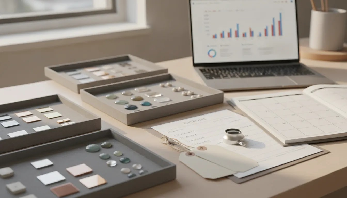 Indian jewelry manufacturers production planning and verification scene for wholesale and custom sourcing