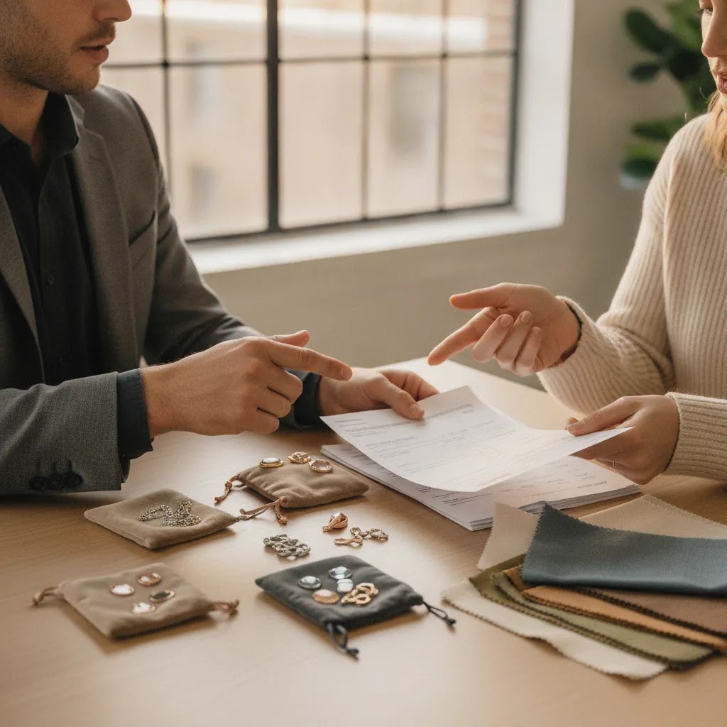 Tariffs impact on jewelry prices discussed with a manufacturing partner through sourcing and wholesale cost planning