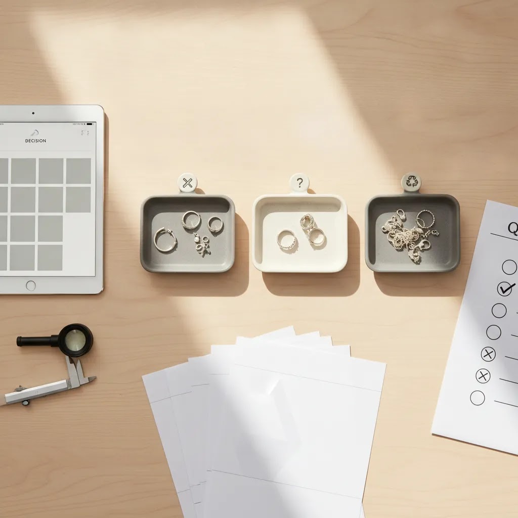 Repair sterling silver jewelry workflow for wholesale quality control, documentation, and repair versus replacement decisions