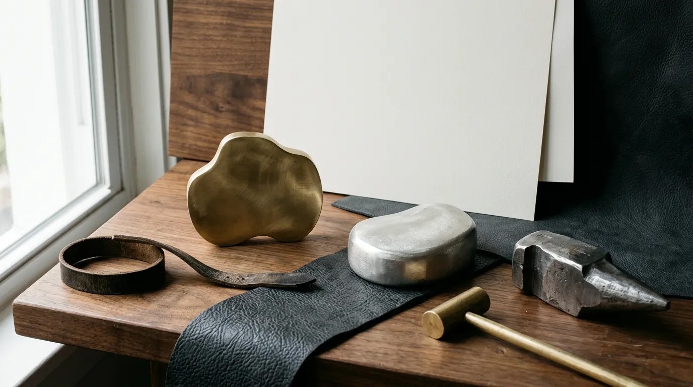 Premium materials and design workspace for wholesale biker rings sourcing